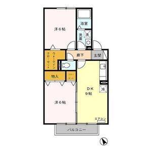 2DK 間取り図
