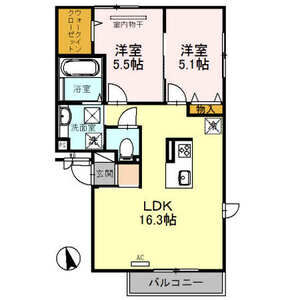 2LDK 間取り図
