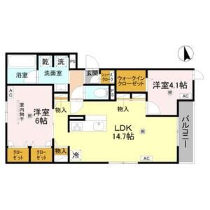 2LDK 間取り図
