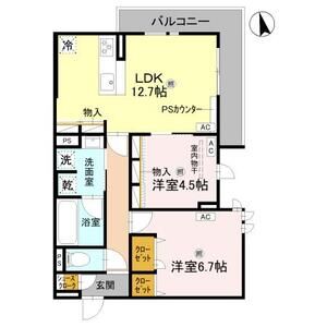 2LDK 間取り図