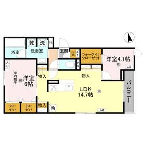 2LDK 間取り図