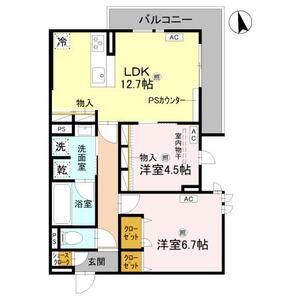 2LDK 間取り図