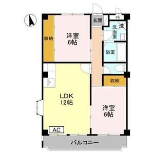 2LDK 間取り図