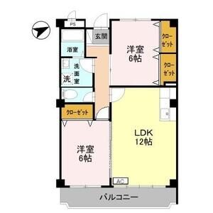 2LDK 間取り図