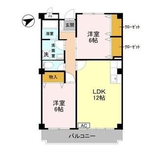 2LDK 間取り図