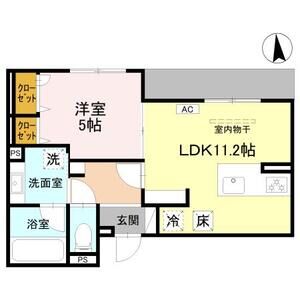 1LDK 間取り図