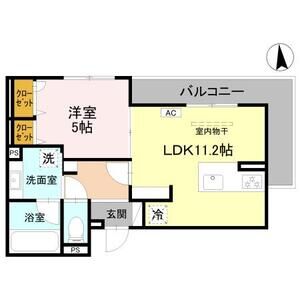 1LDK 間取り図