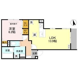 1LDK 間取り図