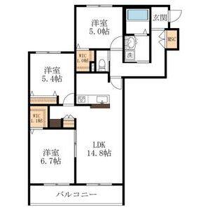 3LDK 間取り図
