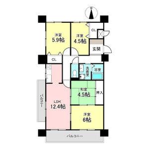 4LDK 間取り図