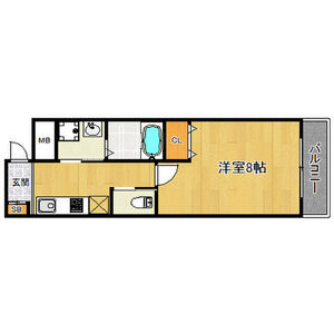 1K 間取り図