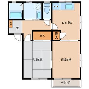 2DK 間取り図