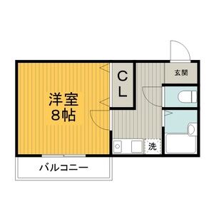 1K 間取り図