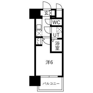 1K 間取り図