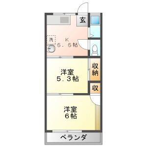 2K 間取り図