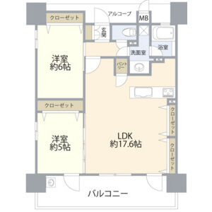 2LDK 間取り図