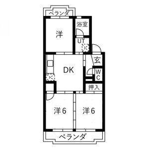 3DK 間取り図