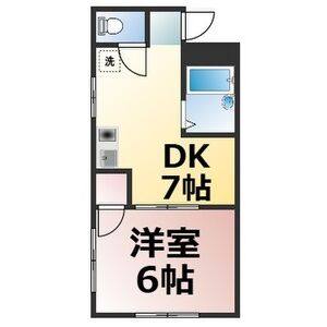 1DK 間取り図