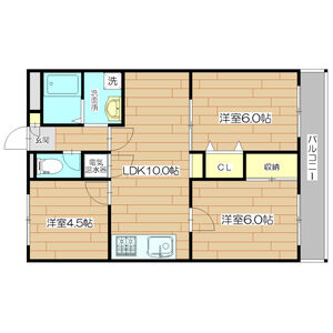 3LDK 間取り図
