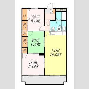 3LDK 間取り図