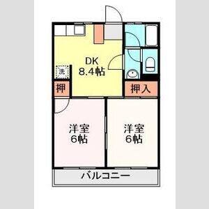 2DK 間取り図