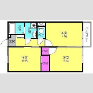 2DK 間取り図