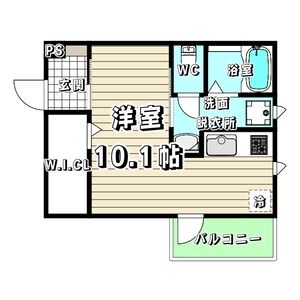 1K 間取り図