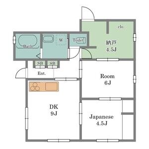 2LDK 間取り図