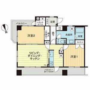 2LDK 間取り図