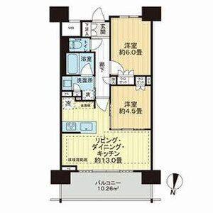 2LDK 間取り図