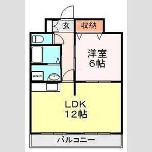 1LDK 間取り図