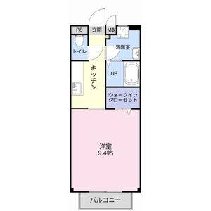 1K 間取り図