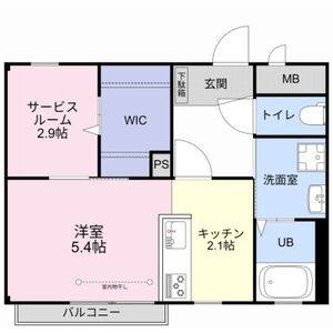 1K 間取り図