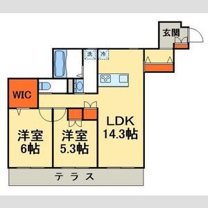 2LDK 間取り図