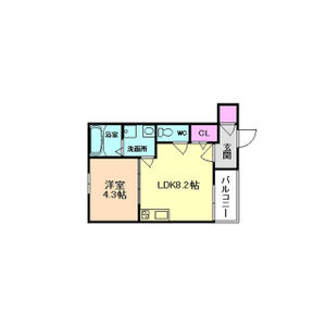 1LDK 間取り図
