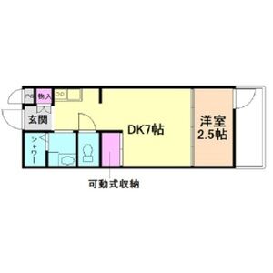 1DK 間取り図