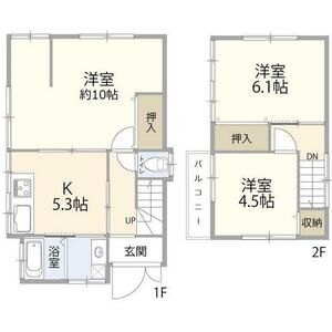 3DK 間取り図