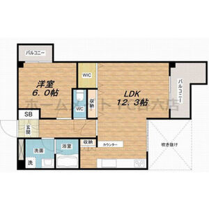 1LDK 間取り図