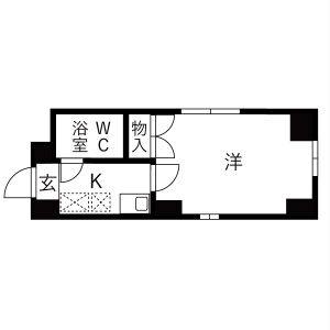 1K 間取り図