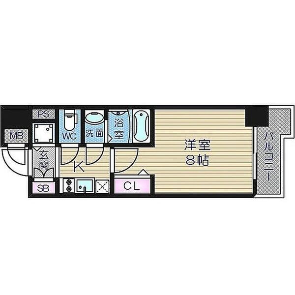 1K 間取り図