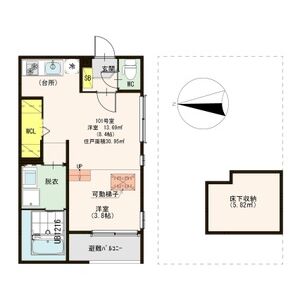 1LDK 間取り図