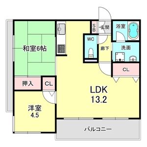 2LDK 間取り図