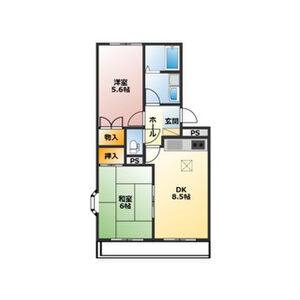 2DK 間取り図