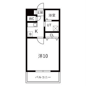 1K 間取り図