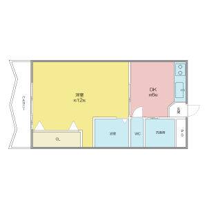 1LDK 間取り図