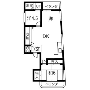 2LDK 間取り図