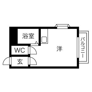 ワンルーム 間取り図