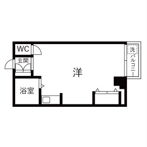 ワンルーム 間取り図