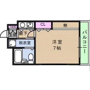 1K 間取り図