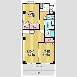 2LDK 間取り図